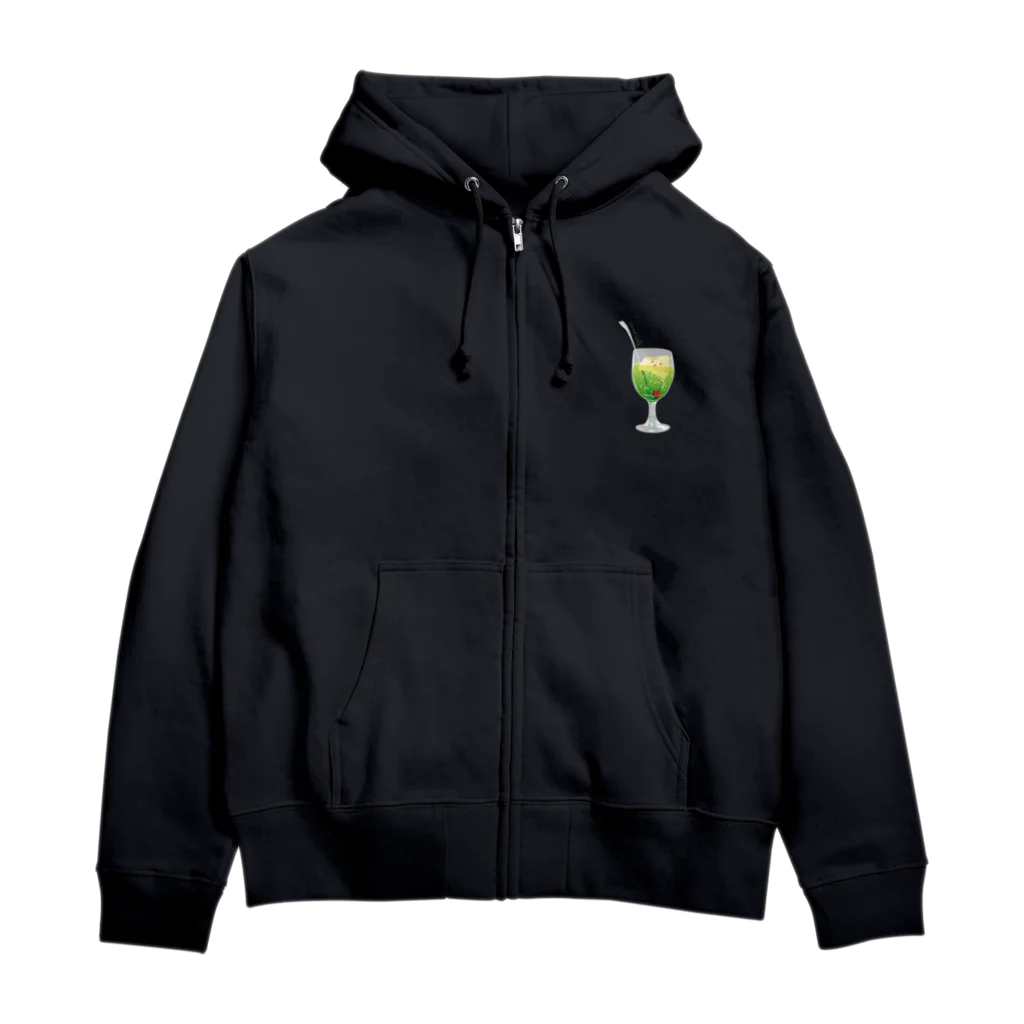 Drecome_Designの食べかけクリームソーダ Zip Hoodie