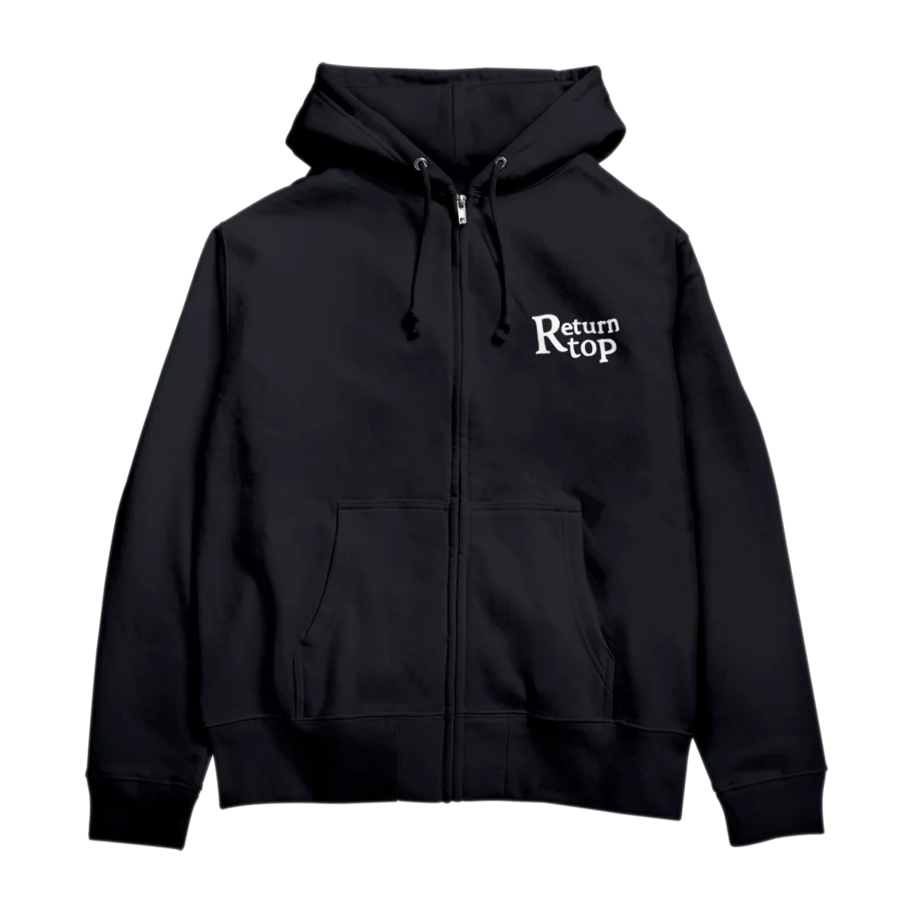 Mark Squier Design SUZURI店のReturnTop White Zip Hoodie