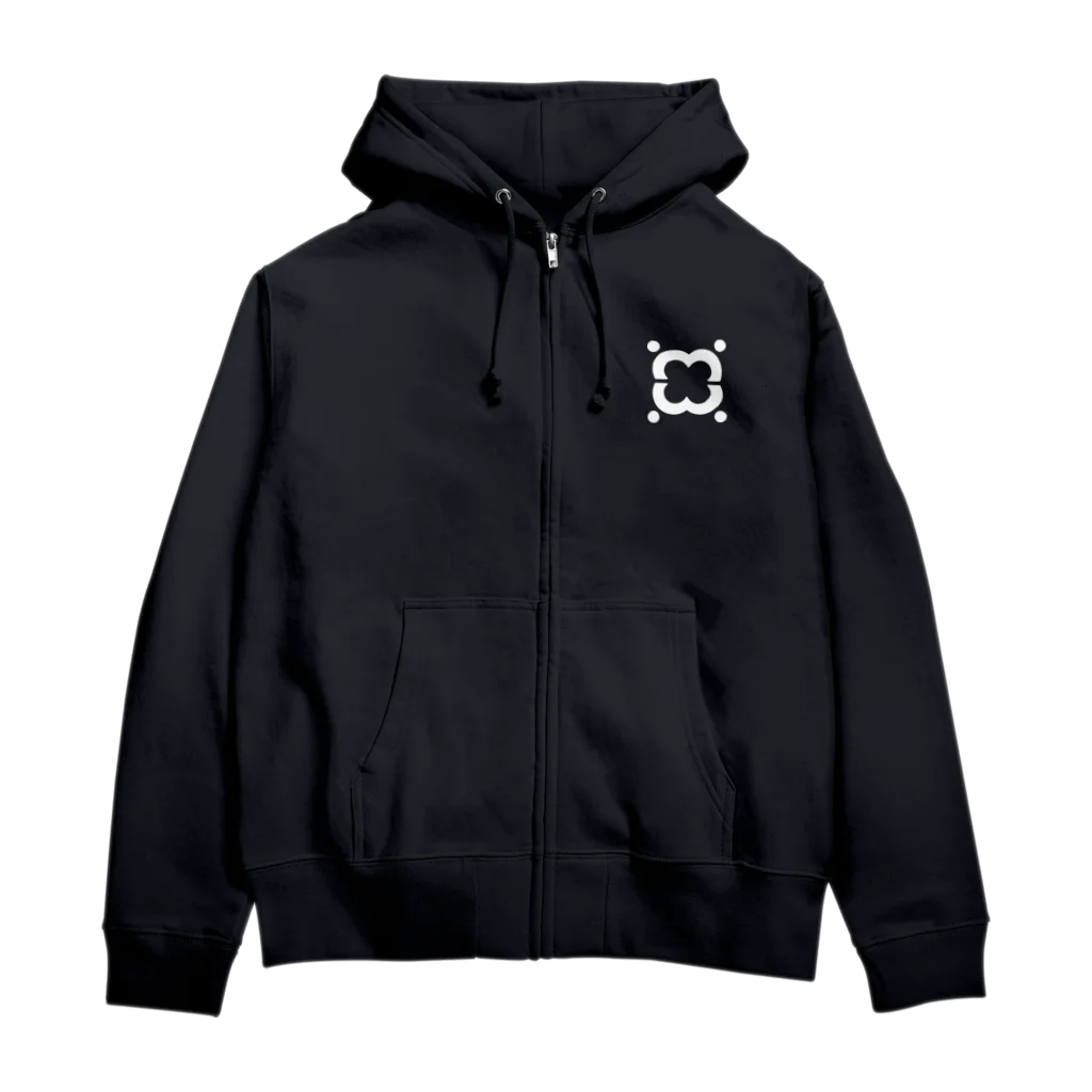 ミツモアの白ロゴ Zip Hoodie