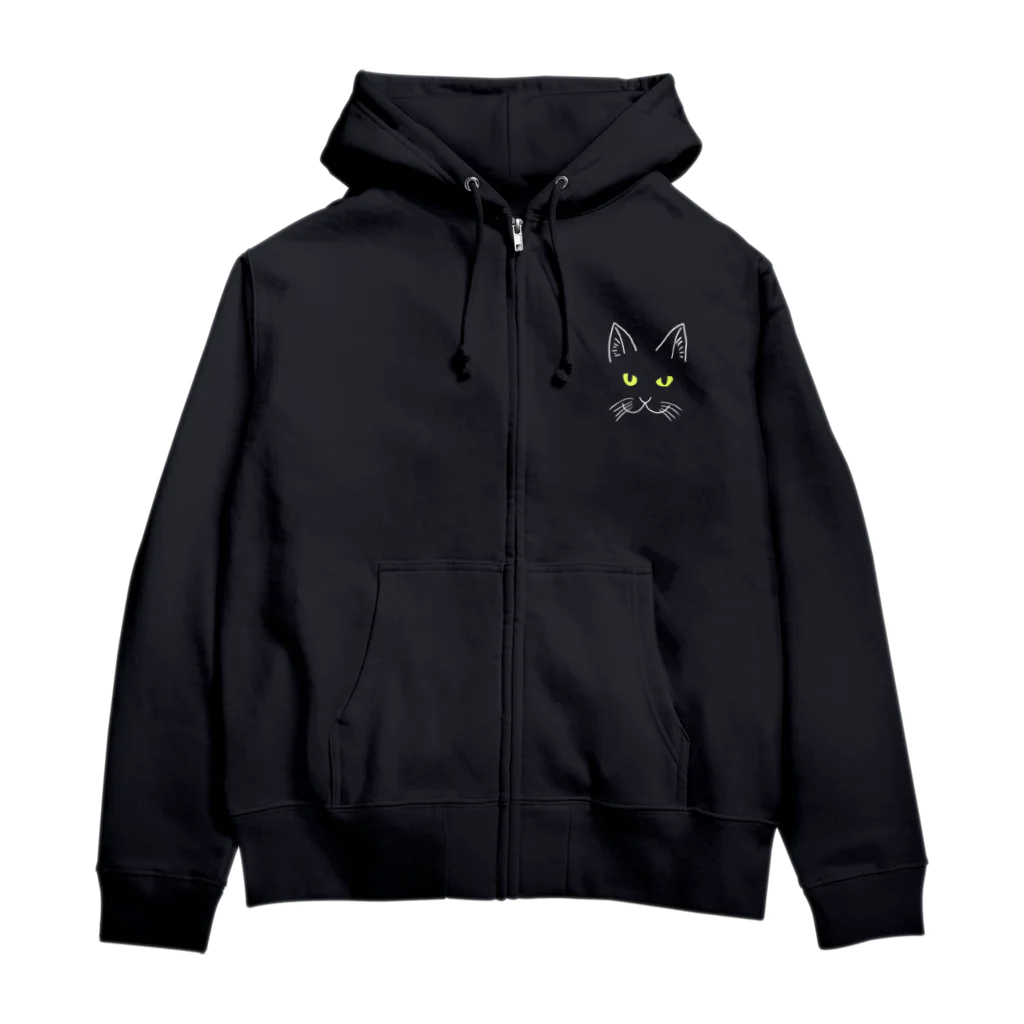 渡邊野乃香のお店の黒猫ジジ　全面 Zip Hoodie