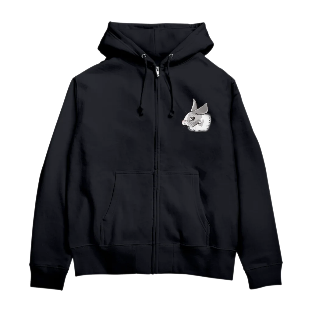 月兎亭のｽﾝｯうさぎ Zip Hoodie