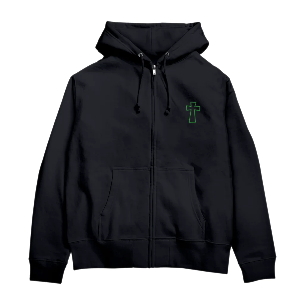 YAMのNeon Cross Zip Hoodie