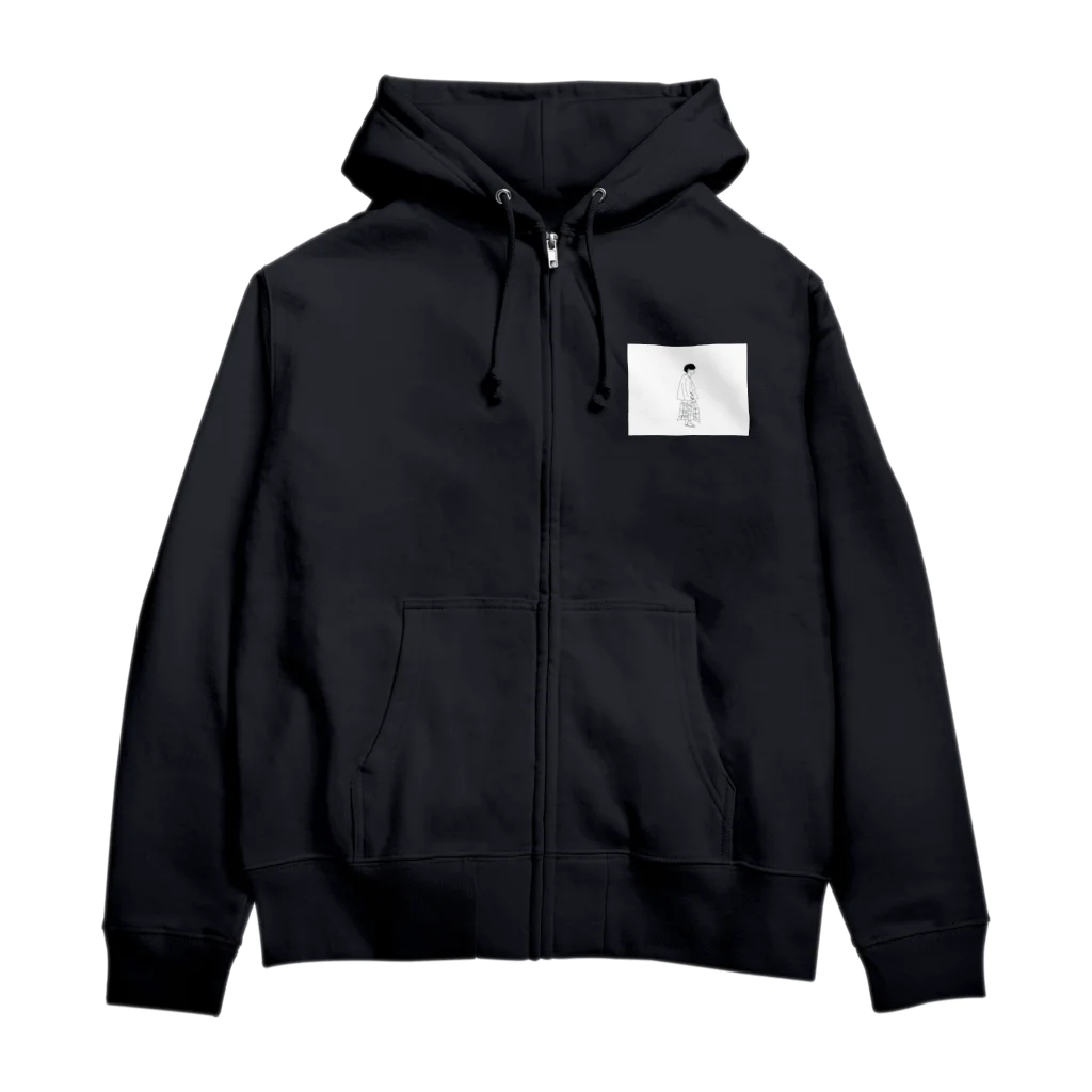 shuraeの横顔のどこぞの横顔 Zip Hoodie