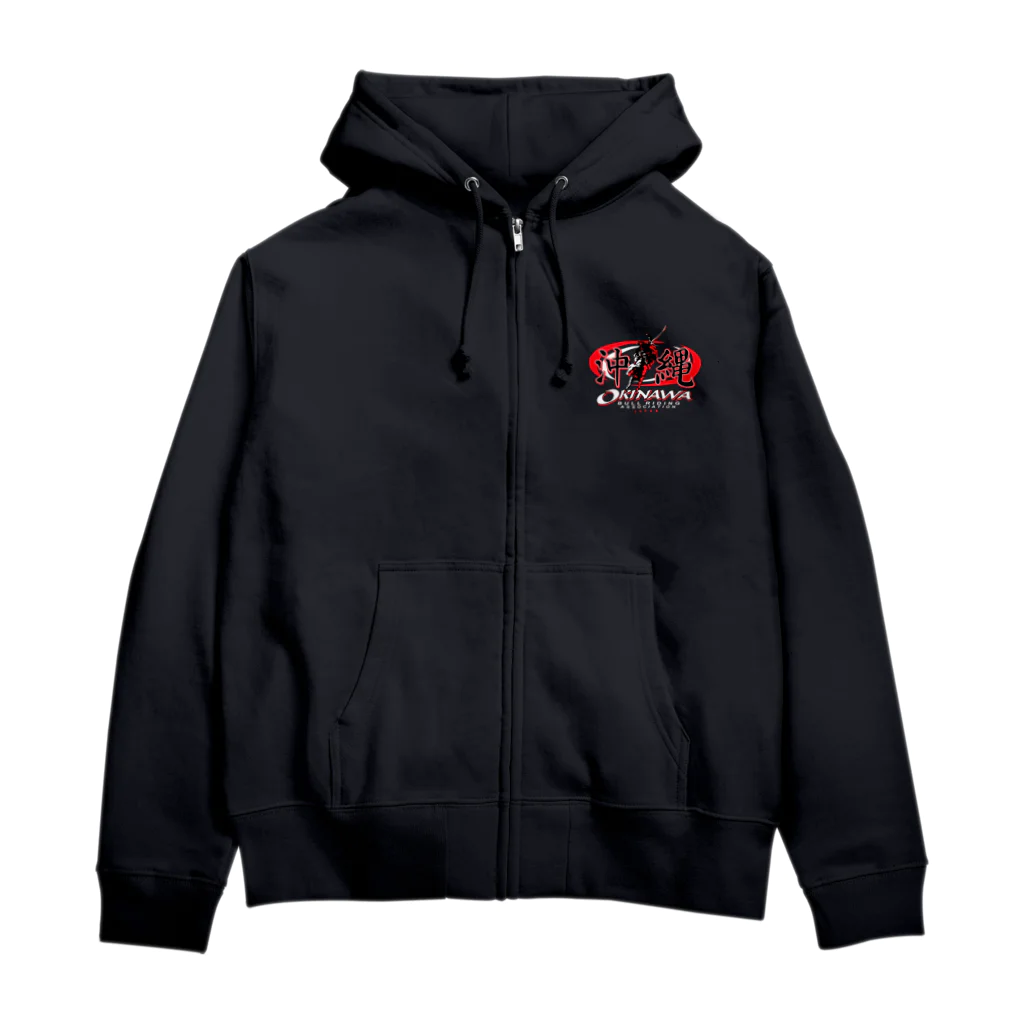 RisingSunRodeoの沖縄ブルライディング協会 (OBRA) Zip Hoodie