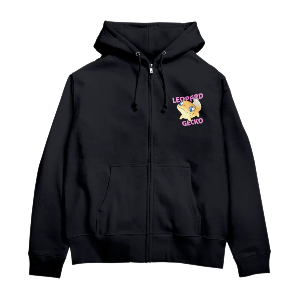 テル©️爬虫類 イラスト グッズ 【TERU★TSUN Common destiny】のレオパードゲッコー Zip Hoodie