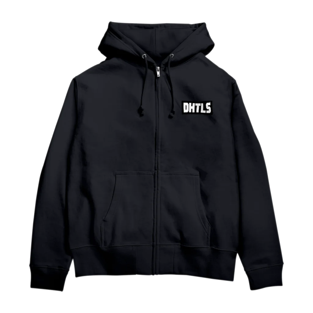 ニンジャスレイヤー公式/ダイハードテイルズのDHTLS LOGO BW Zip Hoodie