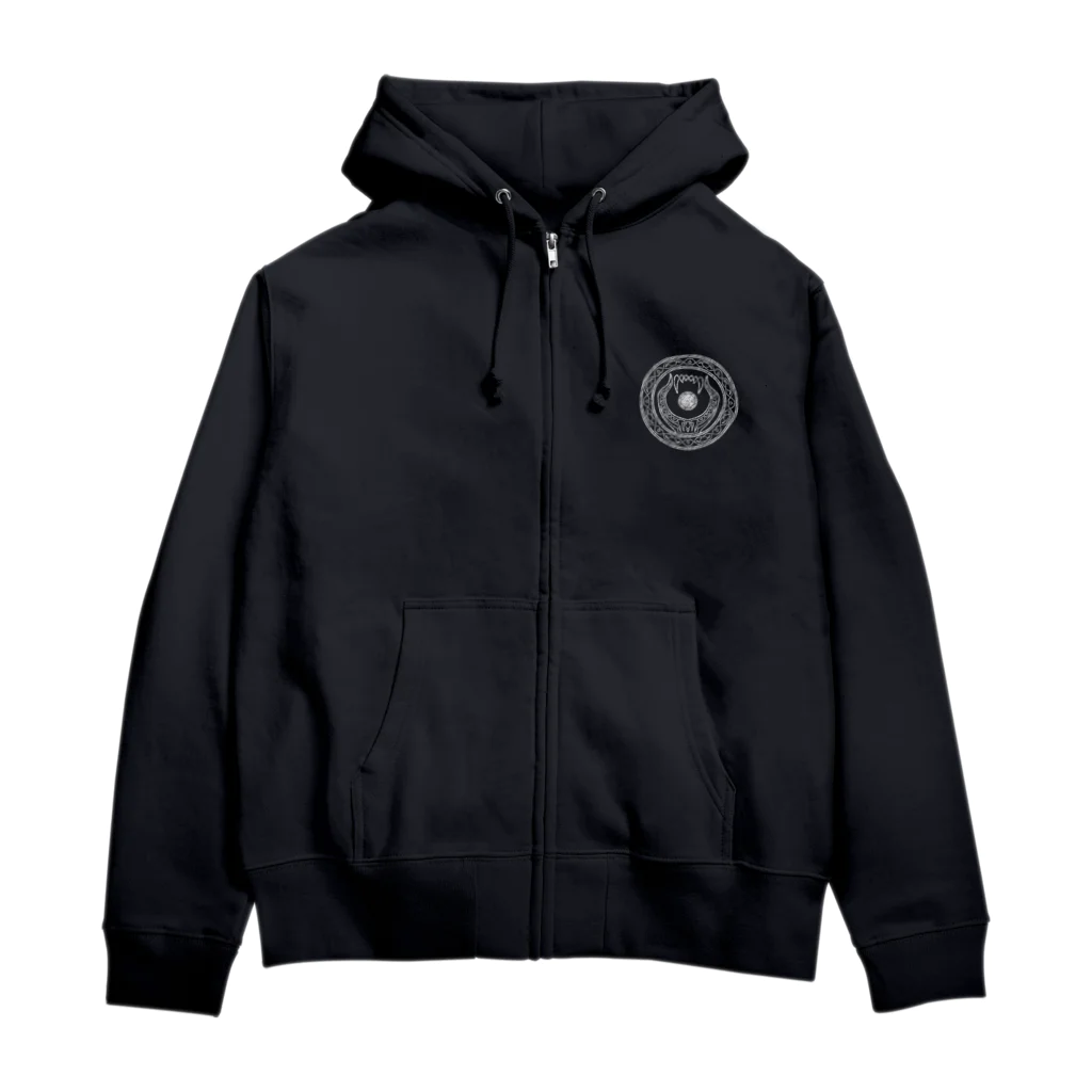 Marks_of_Wanderの装飾虎(白) Zip Hoodie