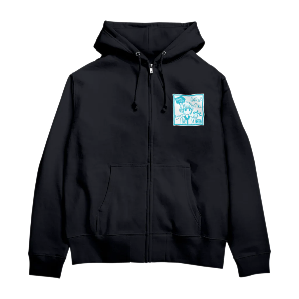 SWEET＆SPICY 【 すいすぱ 】ダーツのGAME ON!　【SWEET LIGHTBLUE】 Zip Hoodie