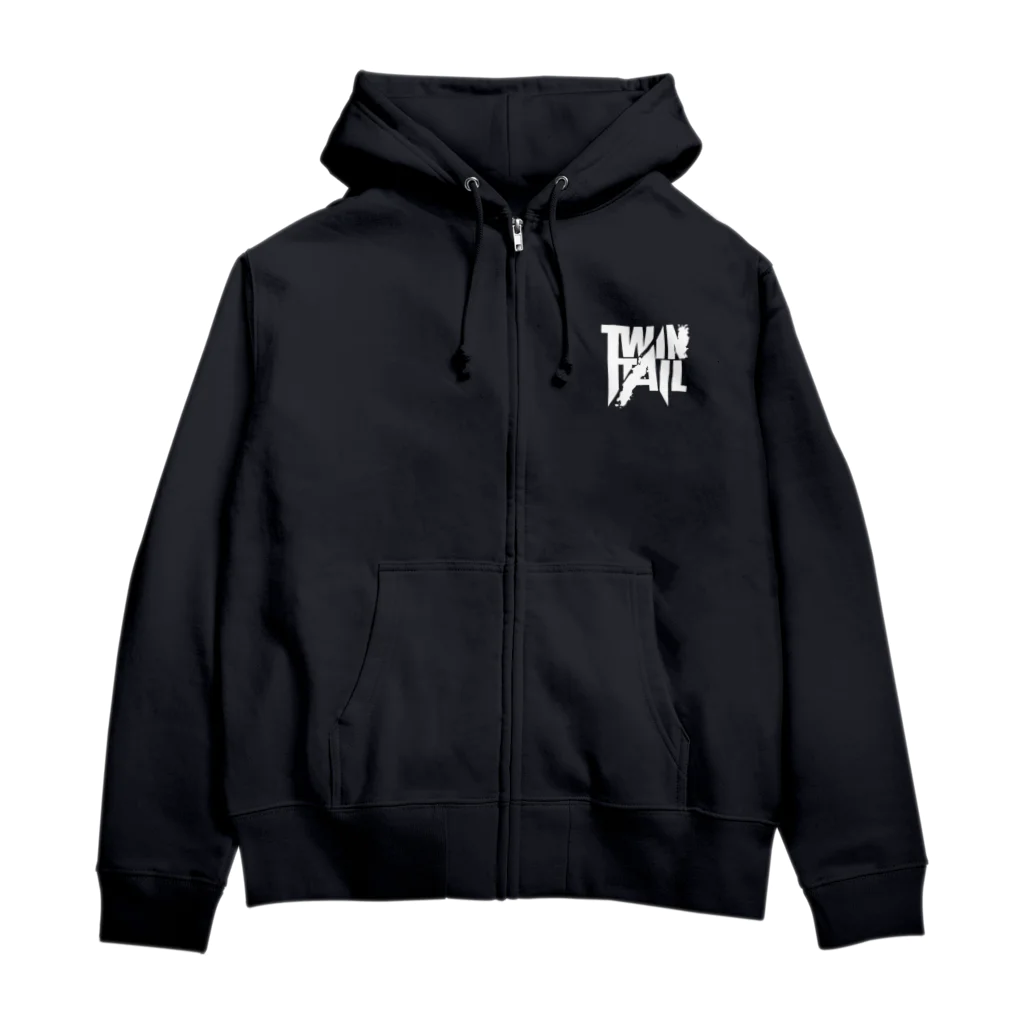 TWINTAIL ONLINE SHOPのTWINTAIL-white Zip Hoodie