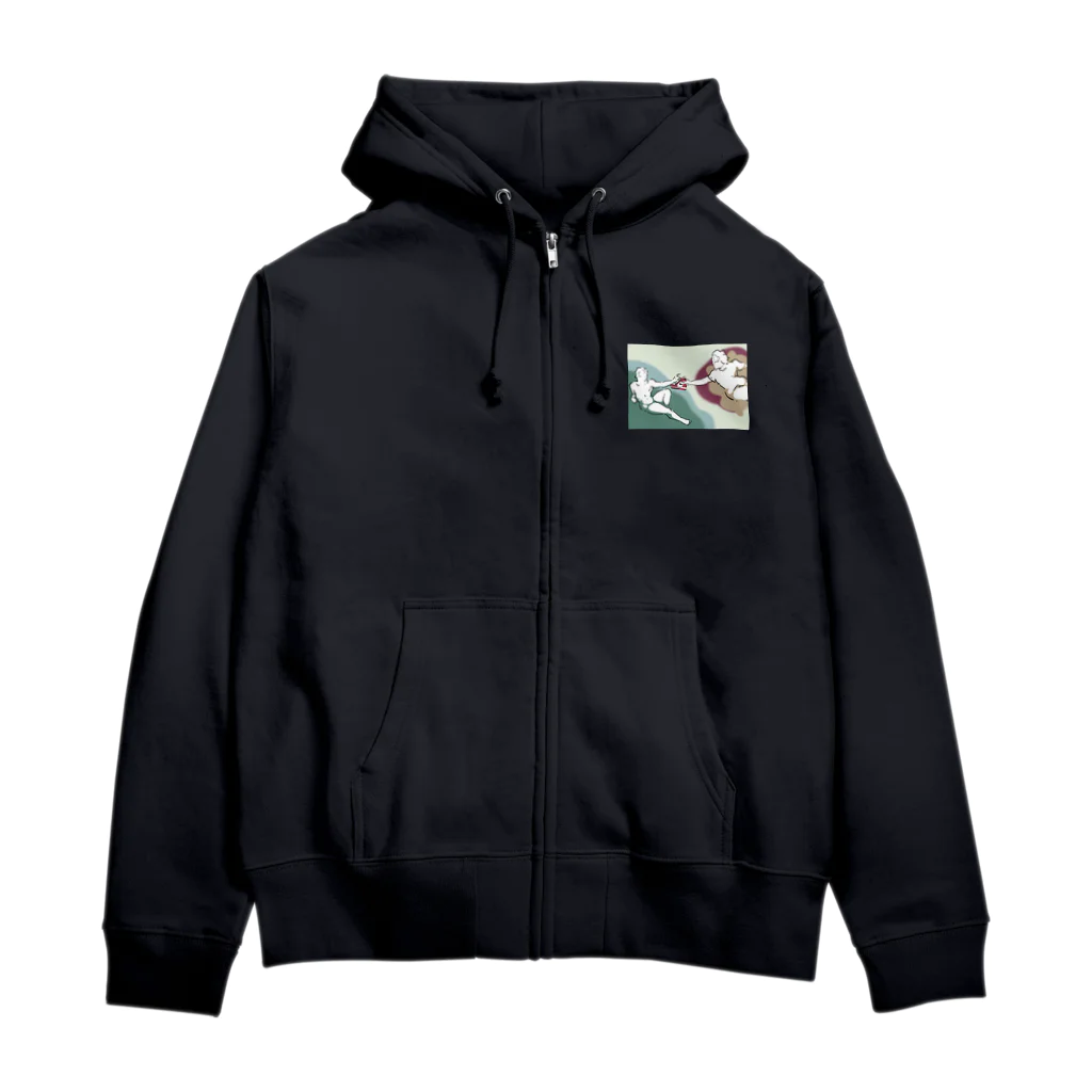 山形屋米店のアダムの創造SNKRS Zip Hoodie