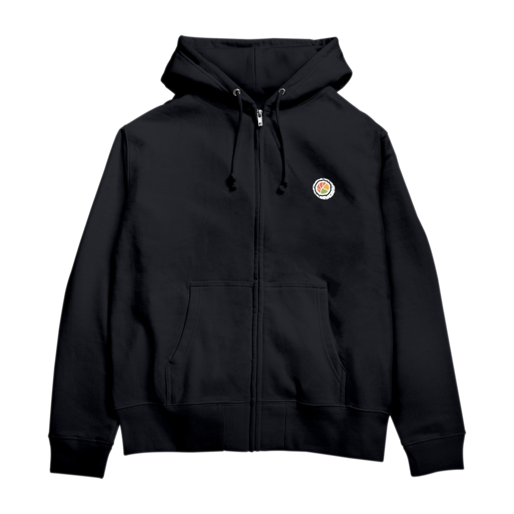 9bdesignのLet it Roll 巻寿司（裏巻き） Zip Hoodie