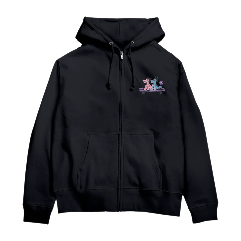 Shigenosukeのシナカル #スケートボード Zip Hoodie