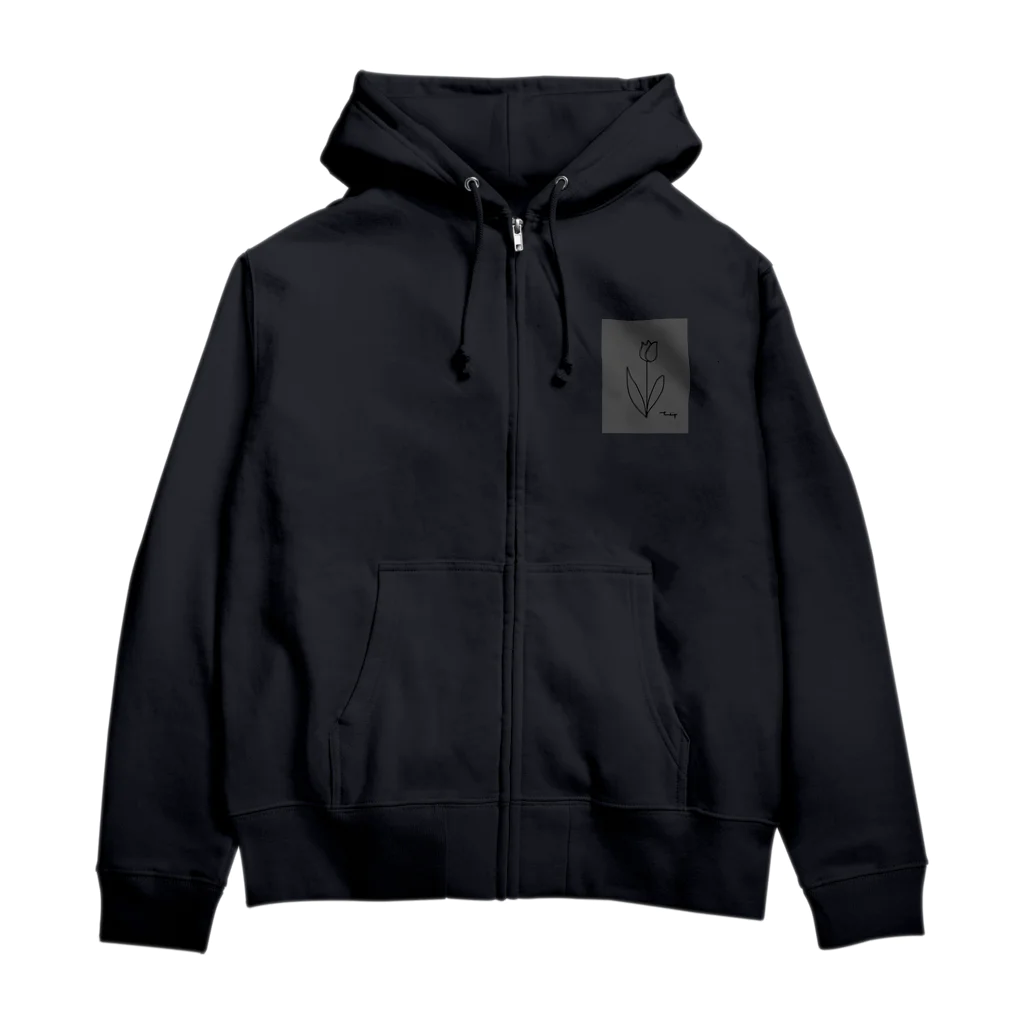 rilybiiのdark Gray green Zip Hoodie