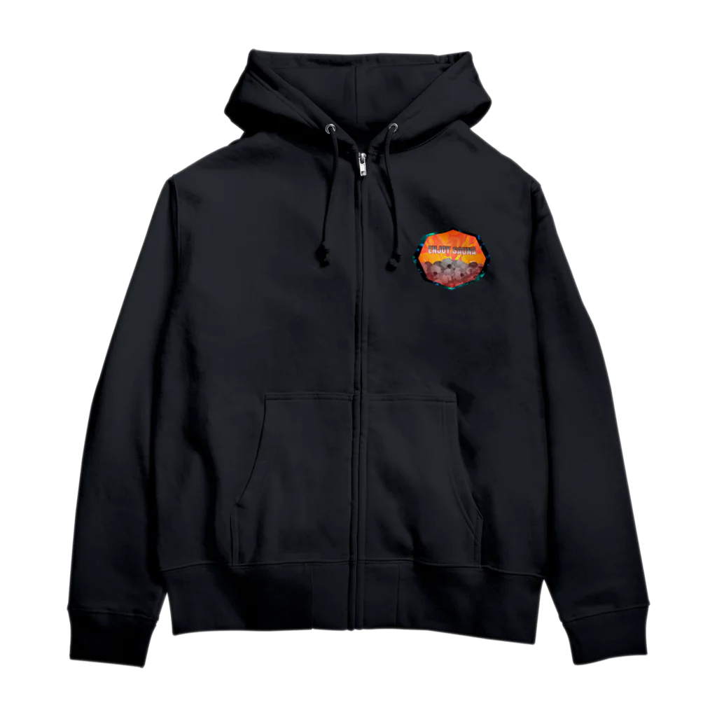 ぽんぽこあんぽんたんのENJOY SAUNA Zip Hoodie