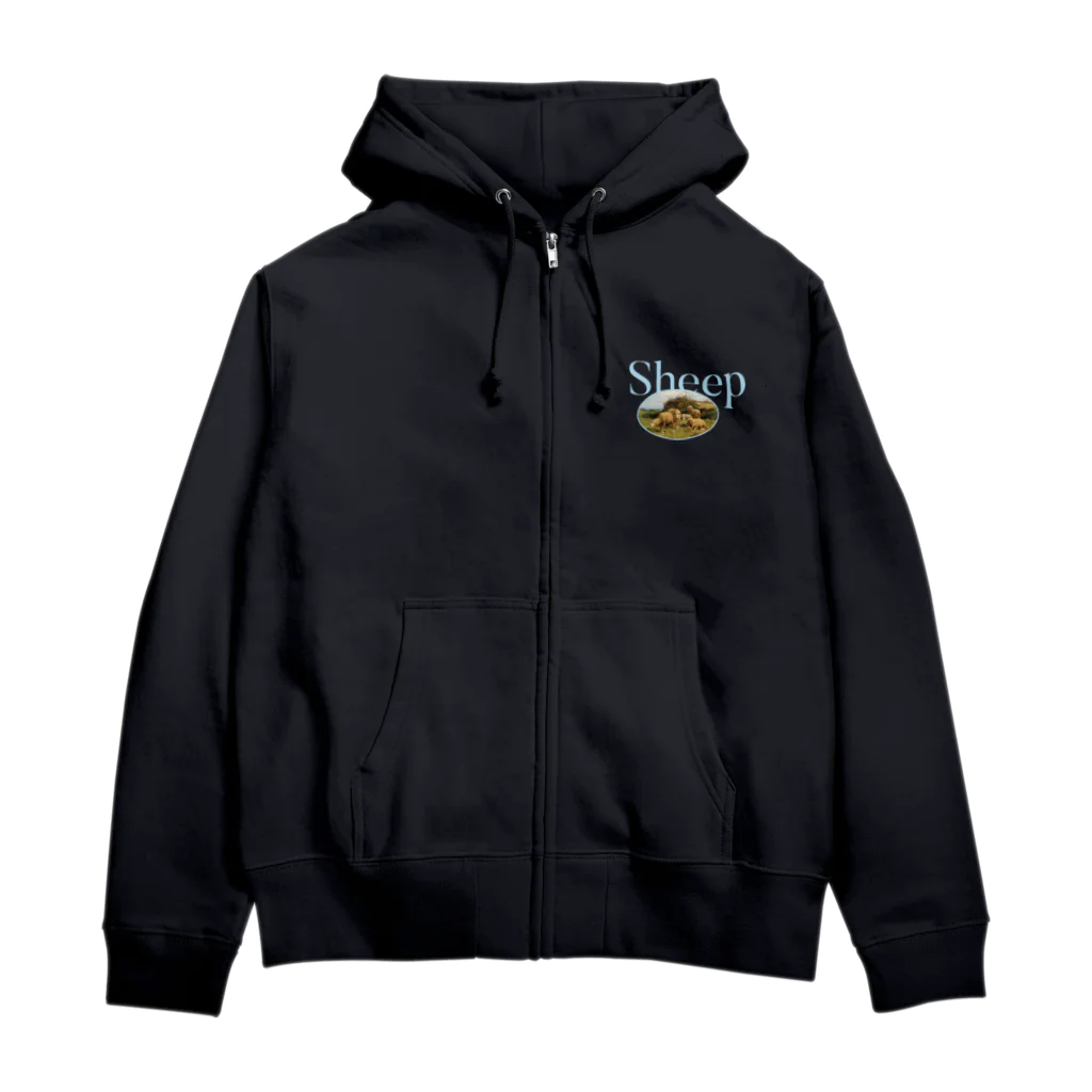 Parallel Imaginary Gift ShopのNorthern Sky Sheep Farm Zip Hoodie