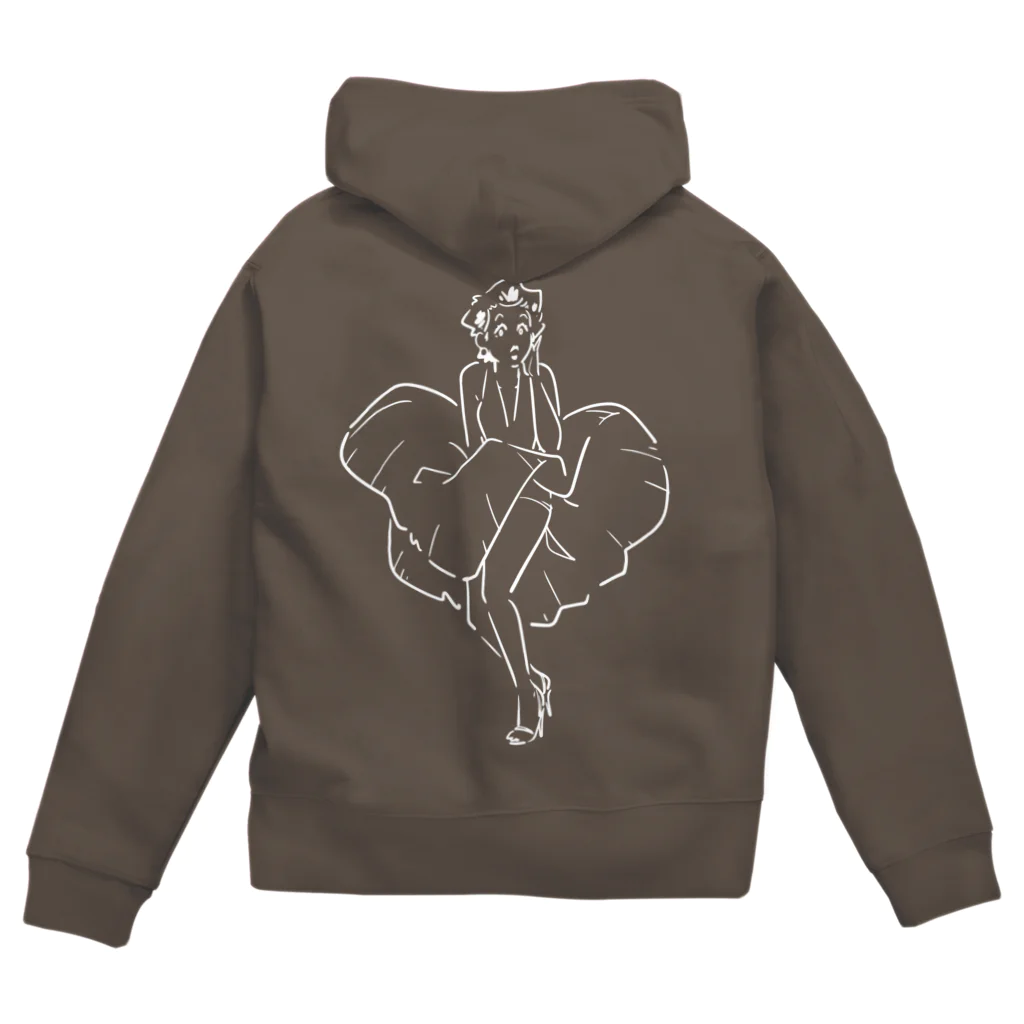 山形屋米店のマリリン・モンロー（Marilyn Monroe) Zip Hoodie