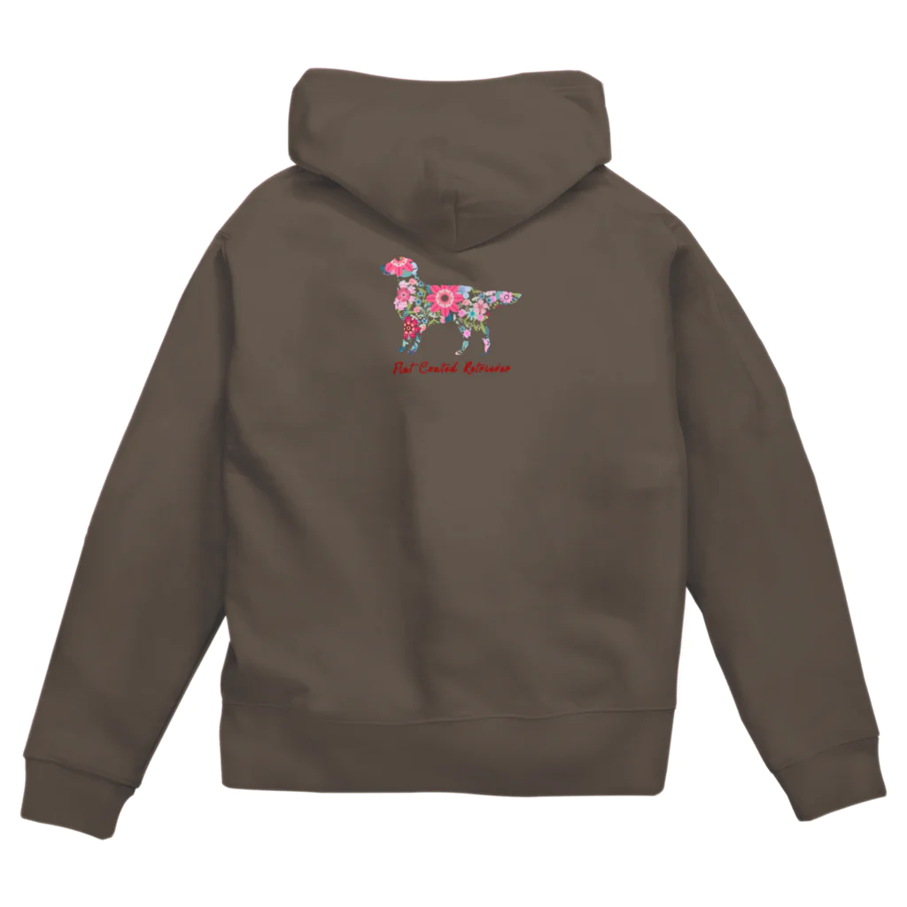 AtelierBoopの花kauwela フラットコーテッドレトリバー Zip Hoodie