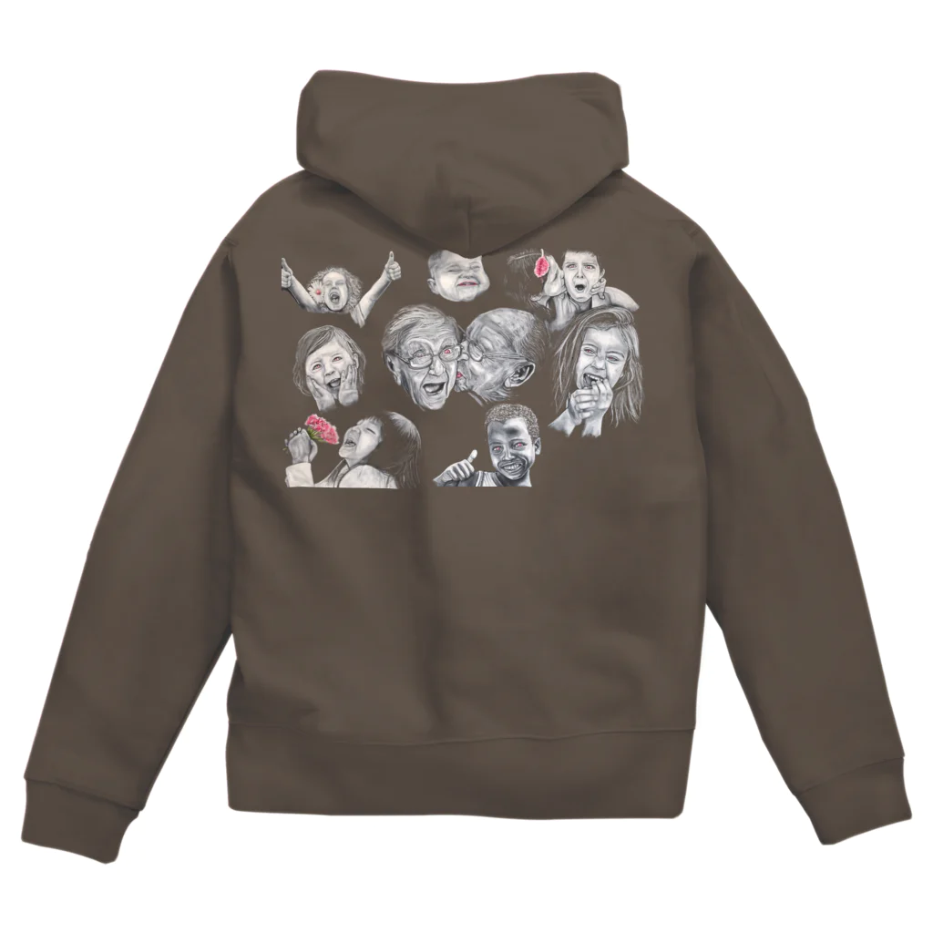 Owl's Dream　アウルズドリームのlove, peace and happiness Zip Hoodie