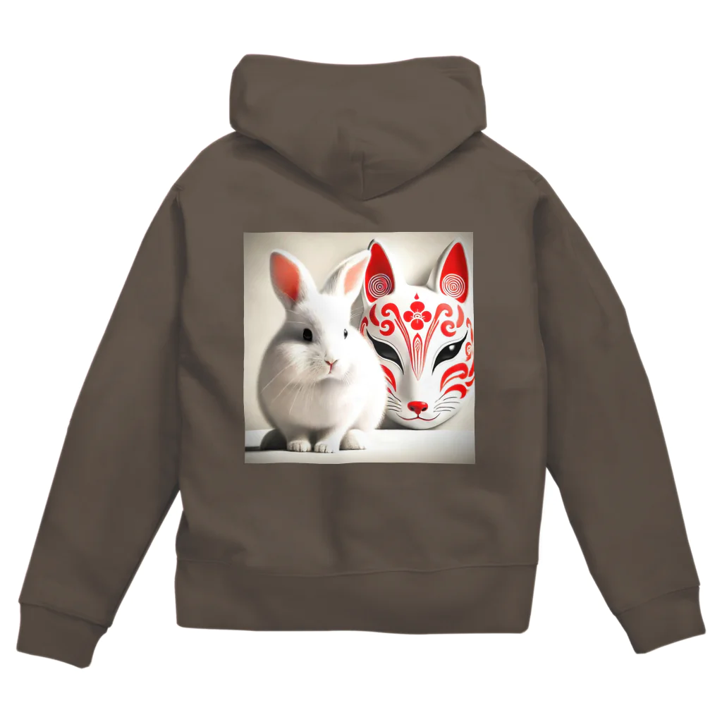 AtelierY2の狐面と兎 Zip Hoodie