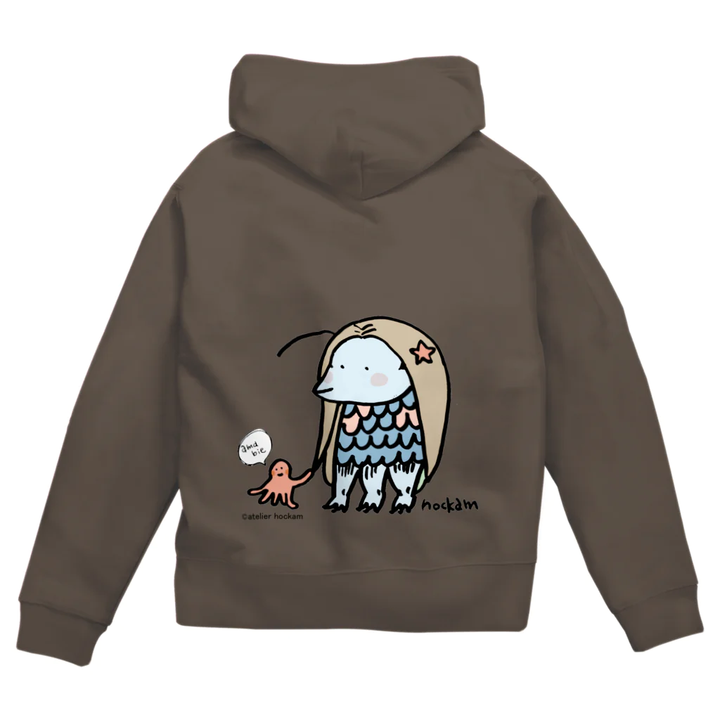 ほっかむねこ屋（アトリエほっかむ）のアマビエ（ほっかむ画） Zip Hoodie