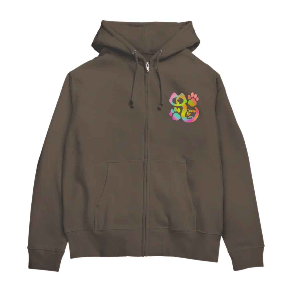 Charamaru Marketのシュール猫（カラフル） Zip Hoodie