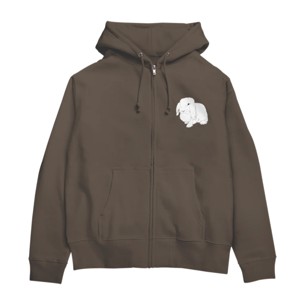 ヒラノマキコの2019.3月うさぎ Zip Hoodie