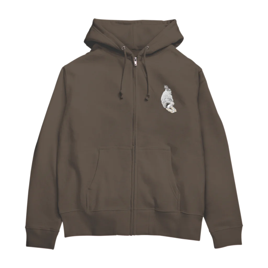 ヒラノマキコの2019.7月うさぎ Zip Hoodie