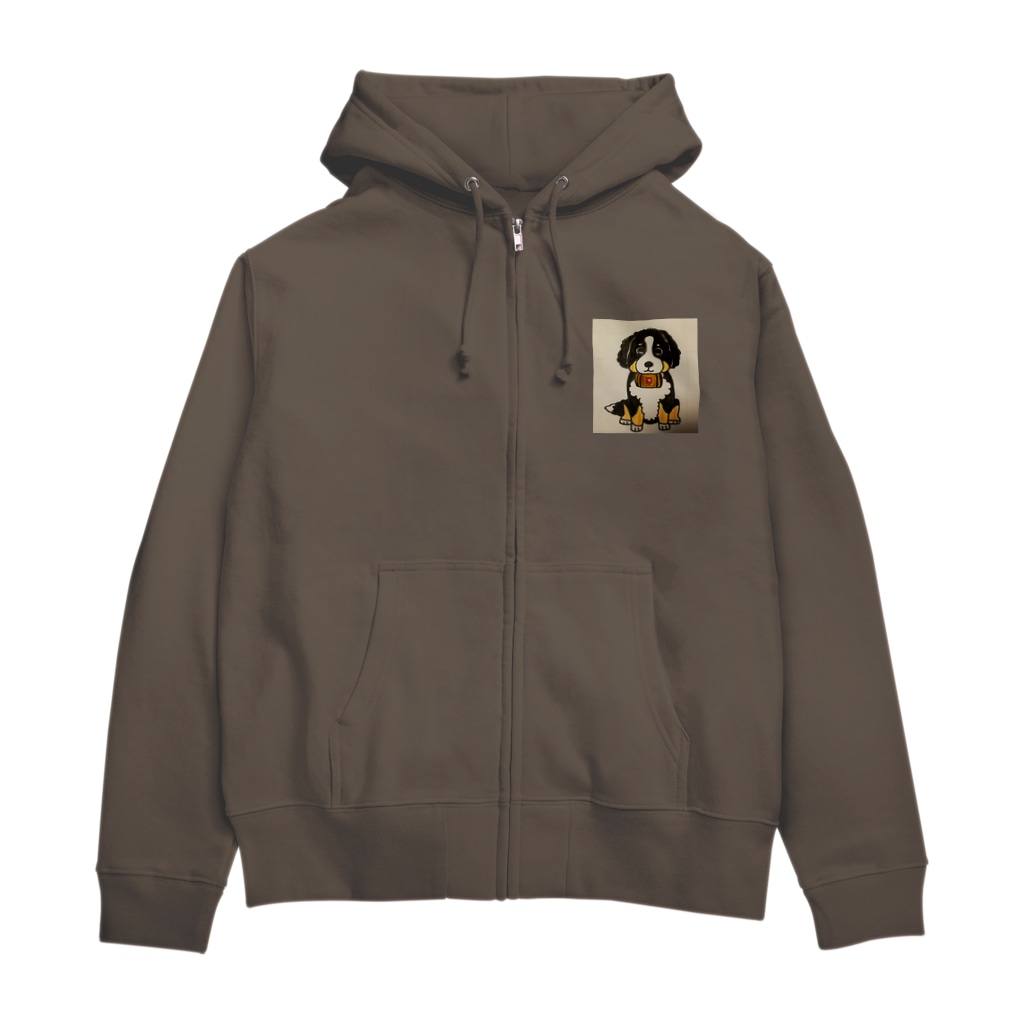 バーニーズマウンテンドッグ愛好家のバーニーズマウンテンDogちゃん Zip Hoodie