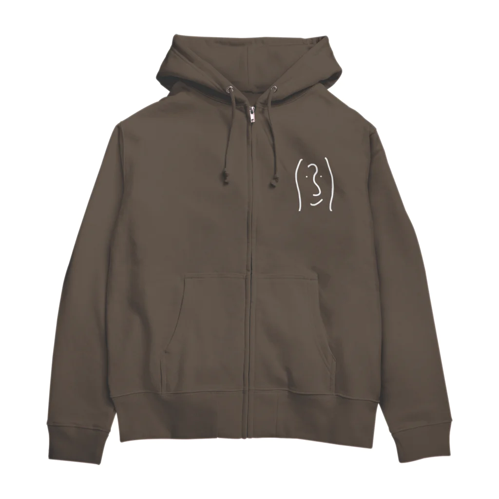 Eggplant Kingののっぺり1 【白】 Zip Hoodie