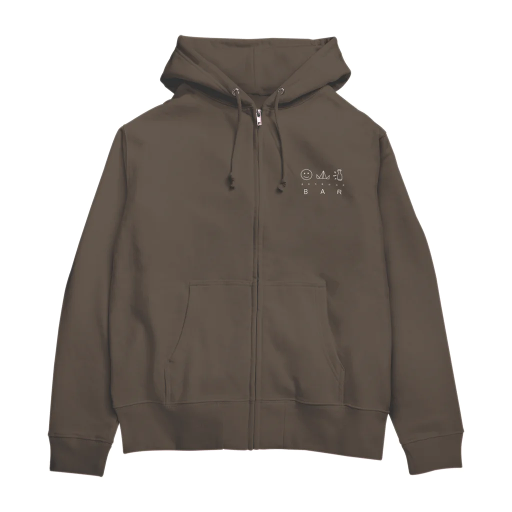 丸山酒場のまるやまさかば(白字)ジップパーカー Zip Hoodie