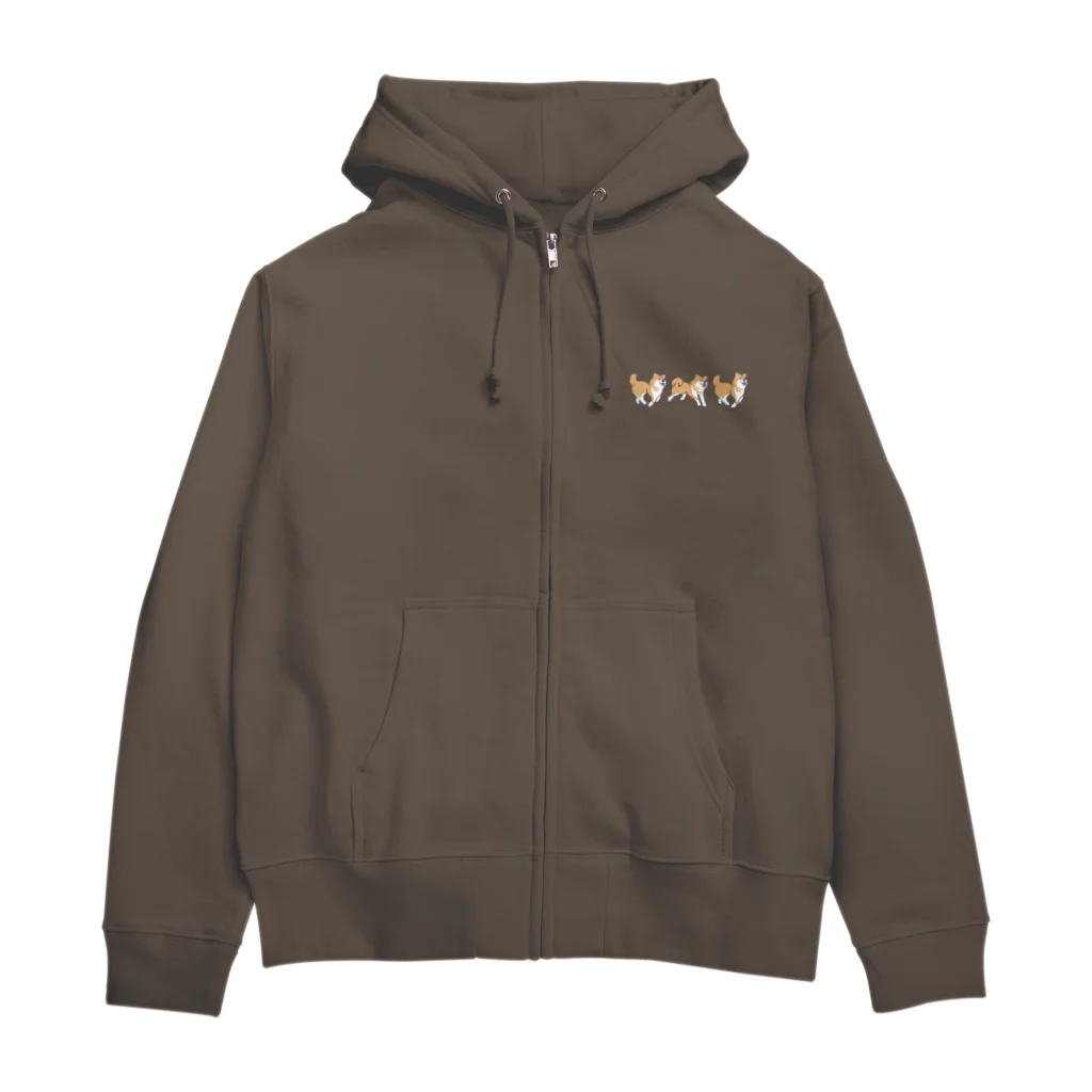 ソケットれんちの駆け抜ける柴犬 Zip Hoodie