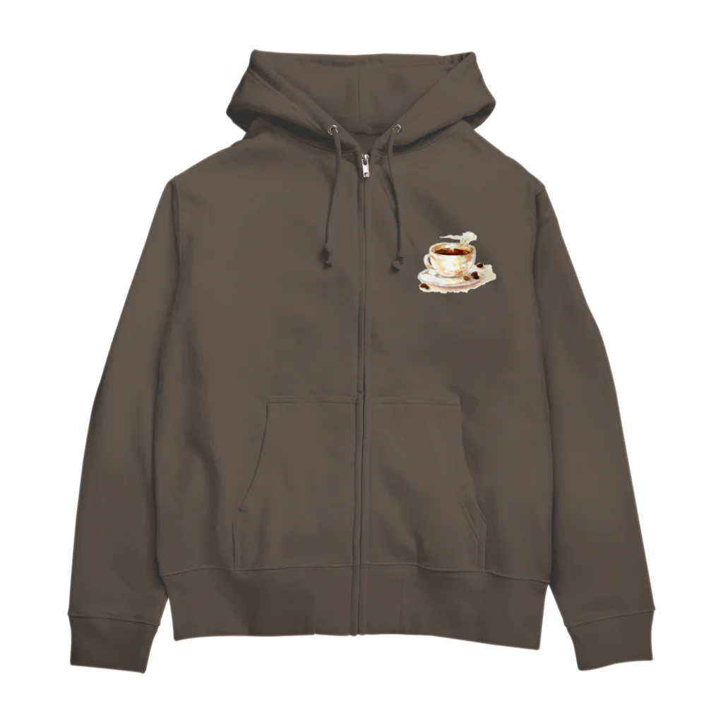 志瓜のSUZURIのカフェの珈琲 Zip Hoodie