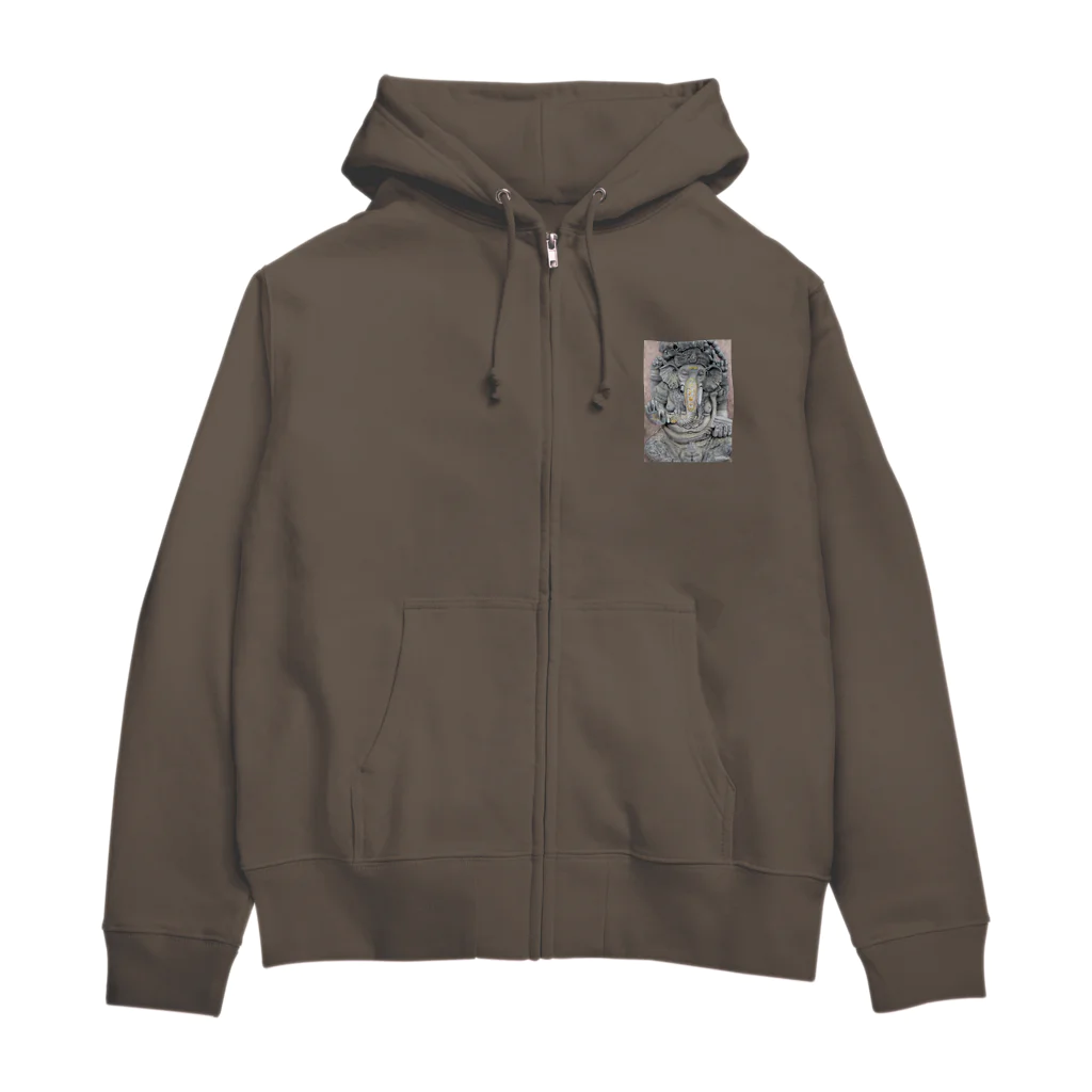 寺腰ウェブアクトのガネーシャ10 Zip Hoodie