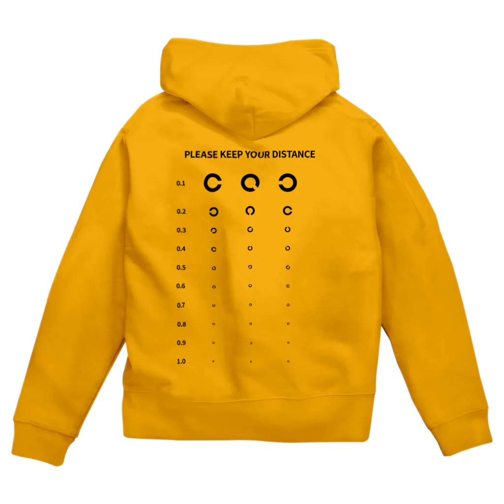 WEBCRE8.jpの着るだけで社会的距離が保たれる Zip Hoodie