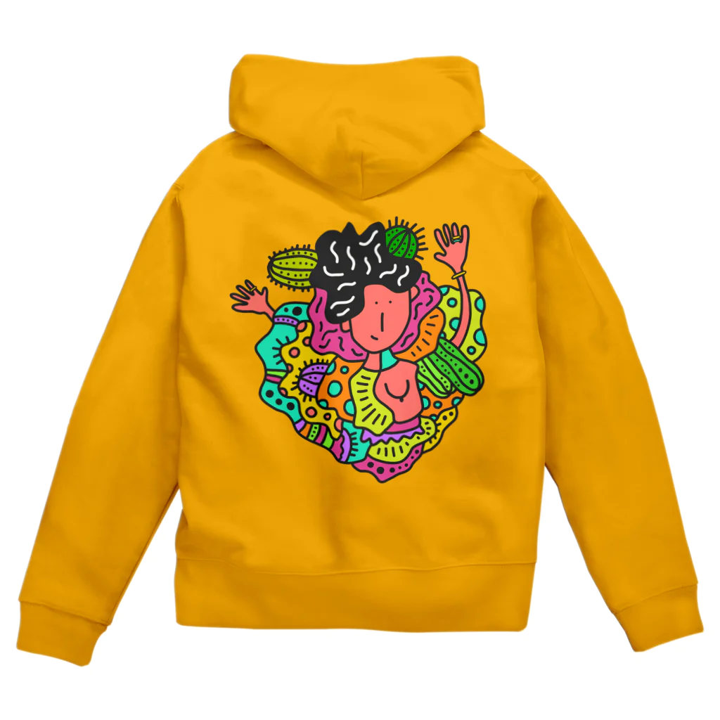 INGRIDのサボテンと育った女の子 Zip Hoodie