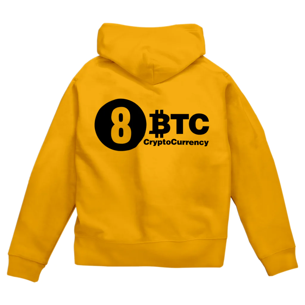 10BTCの8BTC(Black-Logo) Zip Hoodie