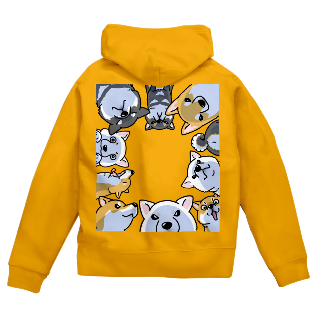 真希ナルセ（マキナル）ののぞく柴犬たち Zip Hoodie