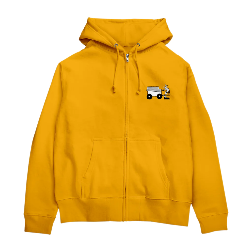 HorSen-koの鳥獣戯画スケート整氷今昔 Zip Hoodie