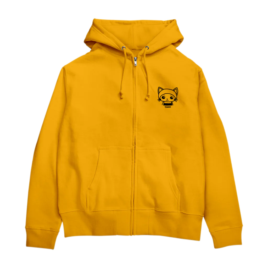 Bloom Love のネコのつきちゃんヨロシクねッ☆ Zip Hoodie