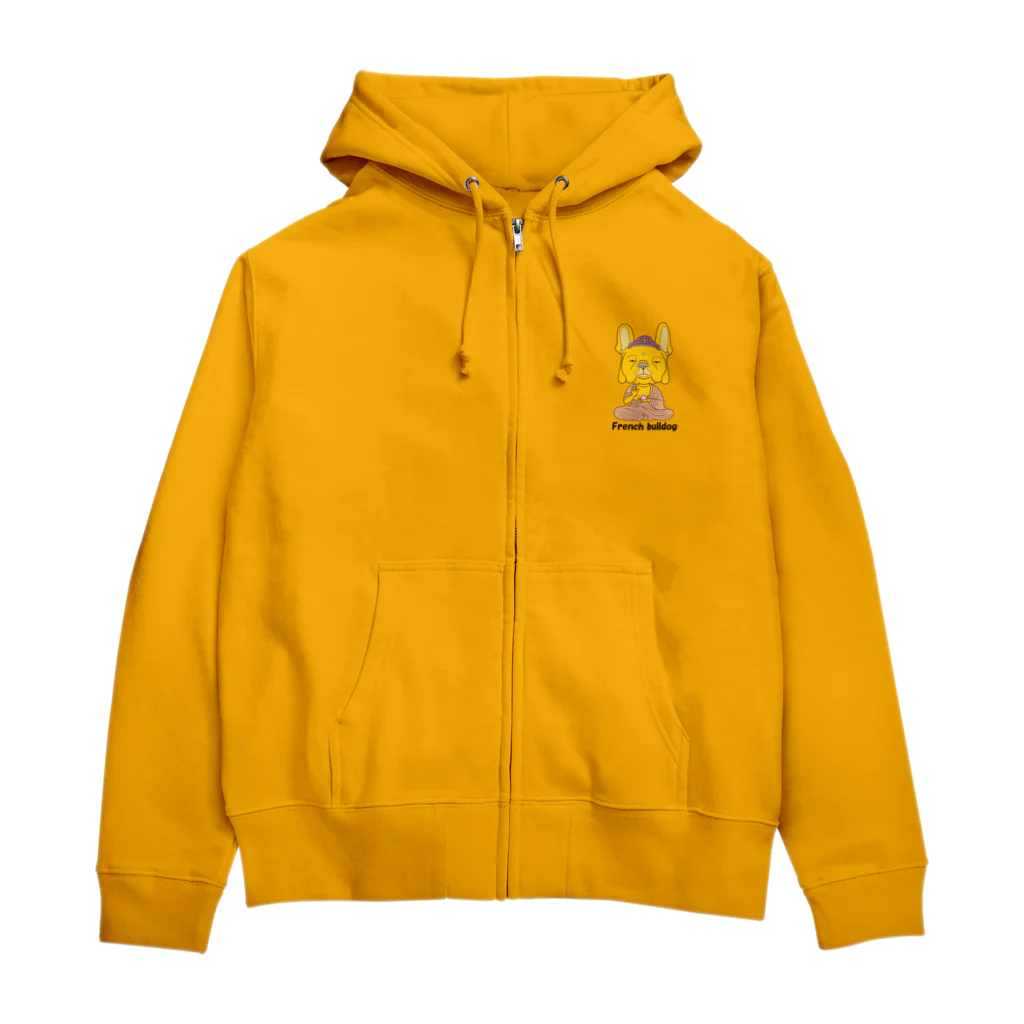 cheluseeの薬師如来　フレンチブルドッグ Zip Hoodie