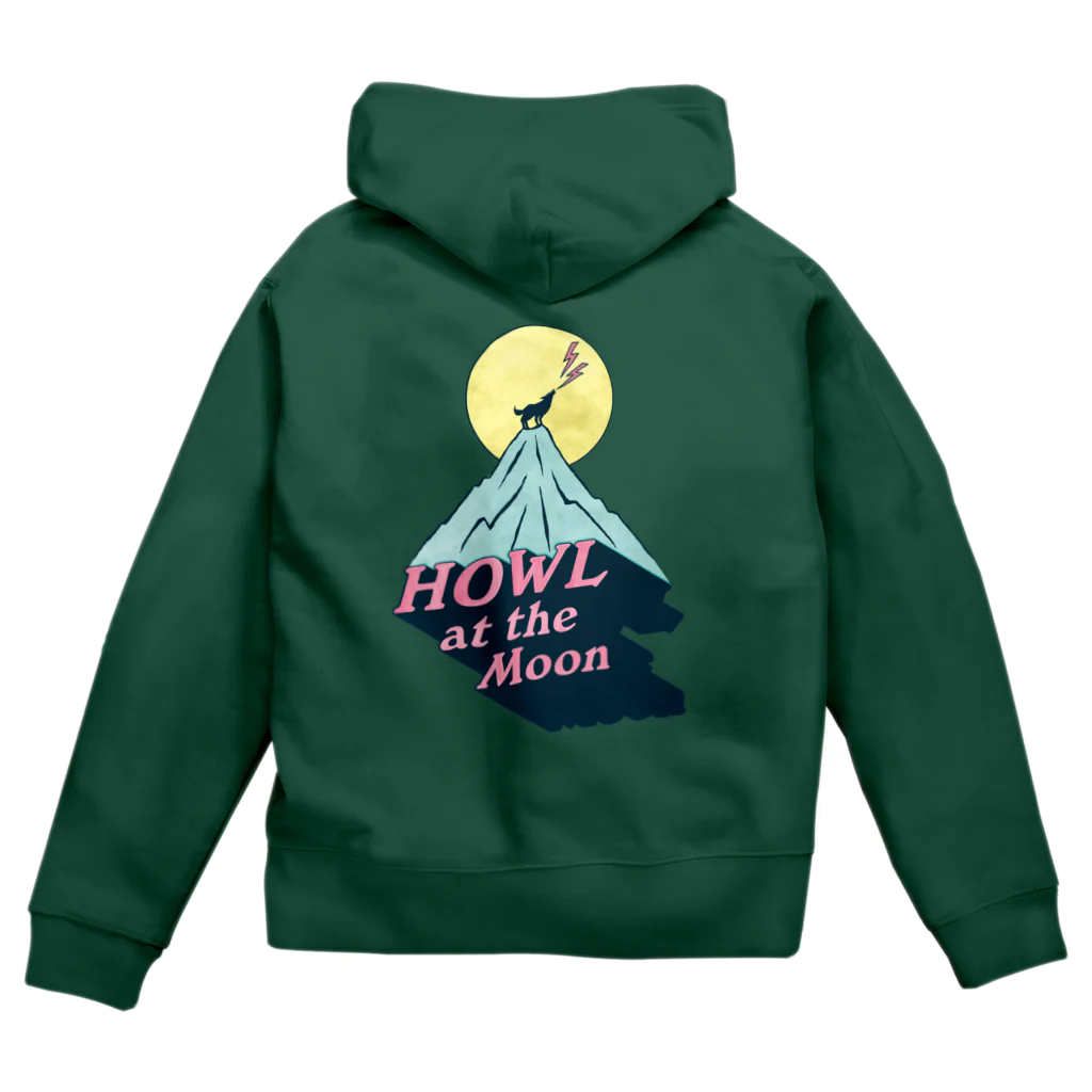 LONESOME TYPE ススの🌕月に吠える🐺（HOWL at the Moon） Zip Hoodie