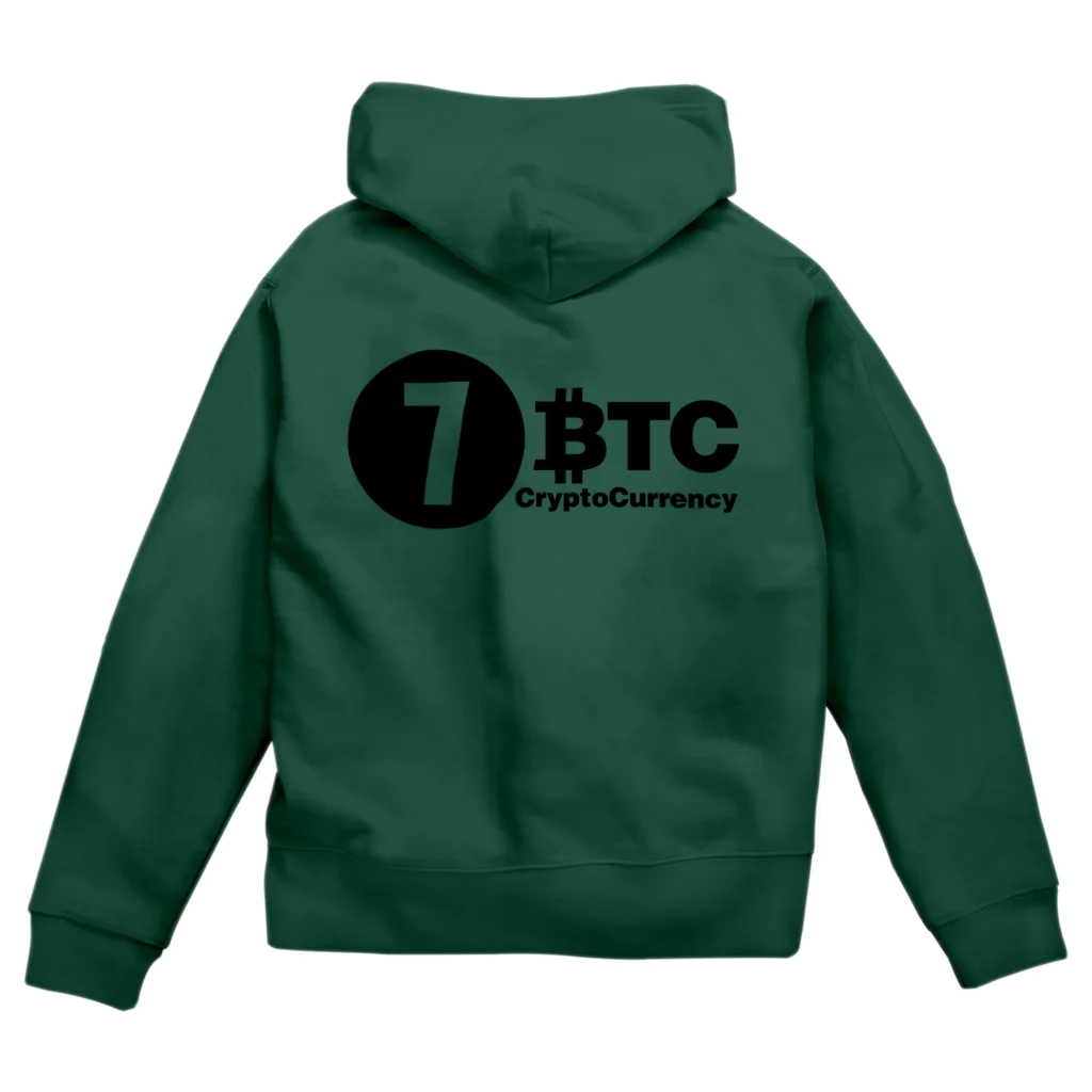 10BTCの7BTC(Black-Logo) Zip Hoodie