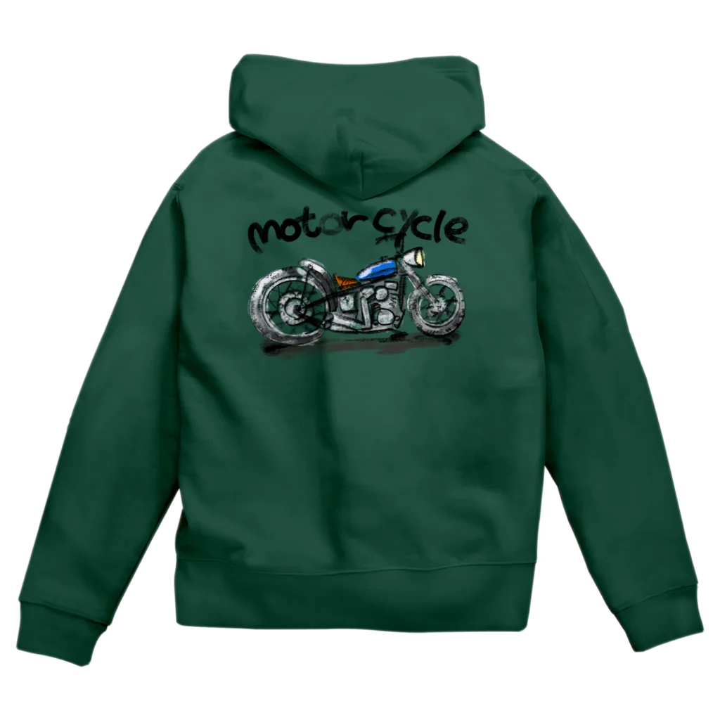 スタジオばんやのMotorcycle  Zip Hoodie