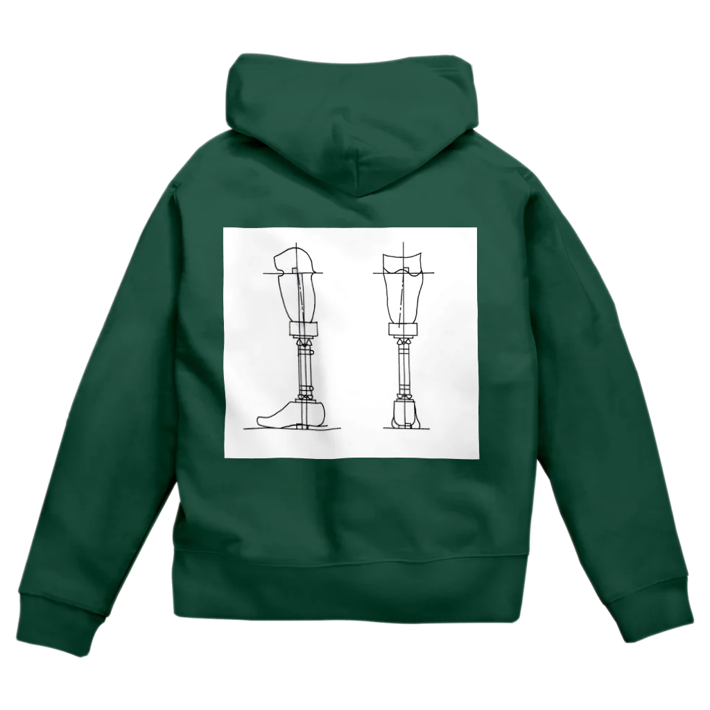 yuuukiiiEeeeのベンチアライメント Zip Hoodie