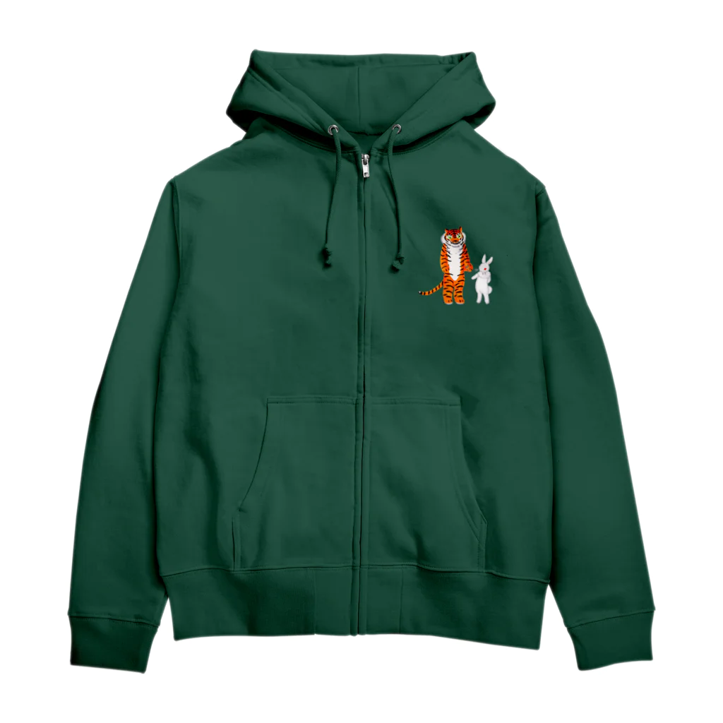 segasworksのトラちゃんとウサギちゃん Zip Hoodie