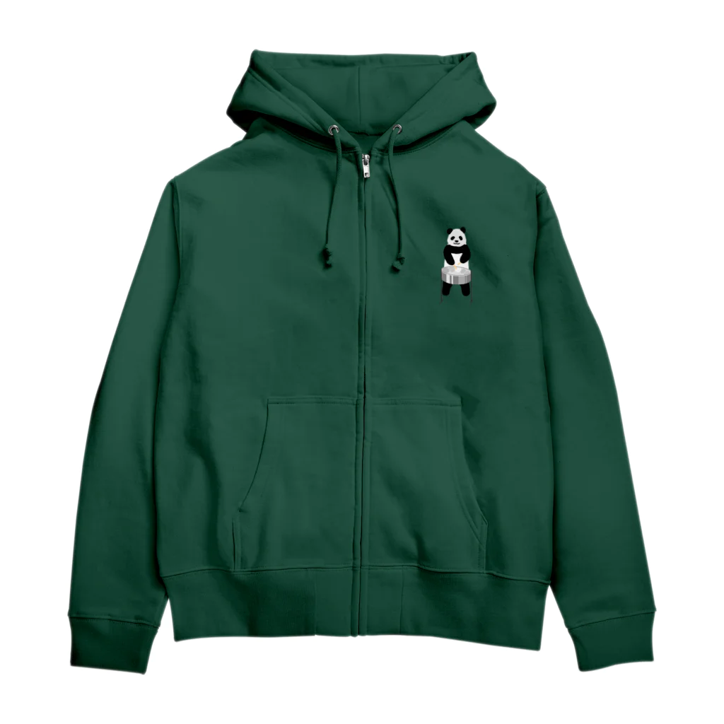 パンダむんのスティールパン Zip Hoodie