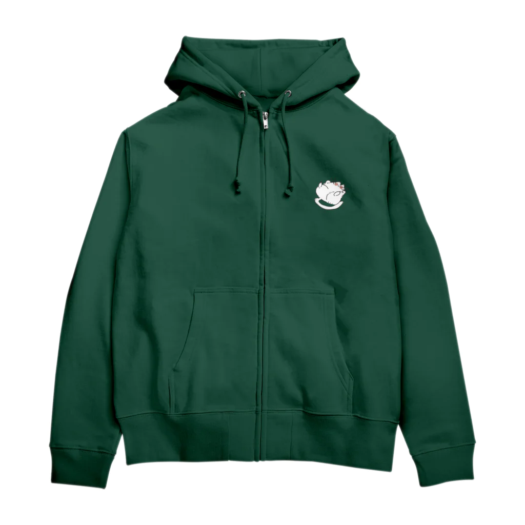 ねろやほんぽのしろいけだま Zip Hoodie