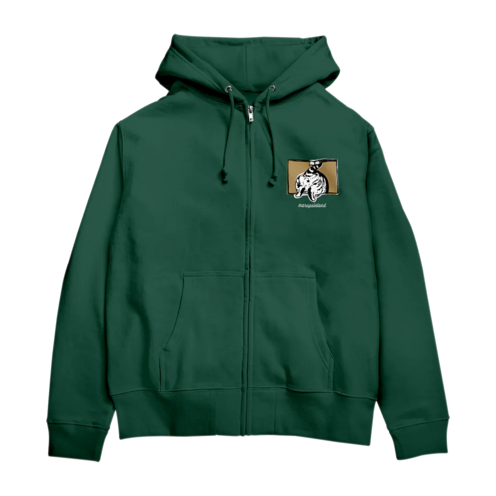 マルポレランドのねこ人生(背景白あり) Zip Hoodie