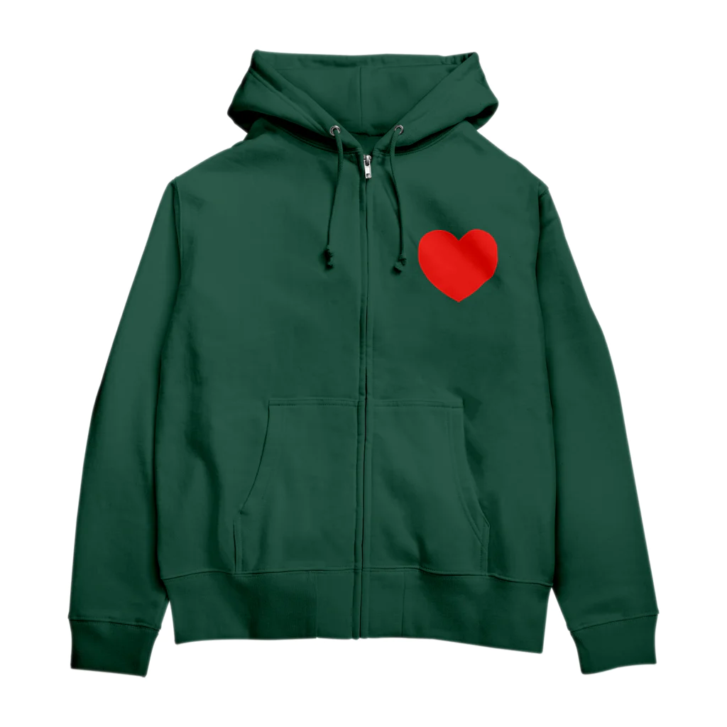 うの UNOのI LOVE UNO（白文字） Zip Hoodie