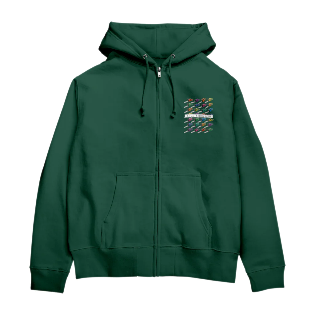 itsumokotsumoの虹色CHAINSAW Zip Hoodie